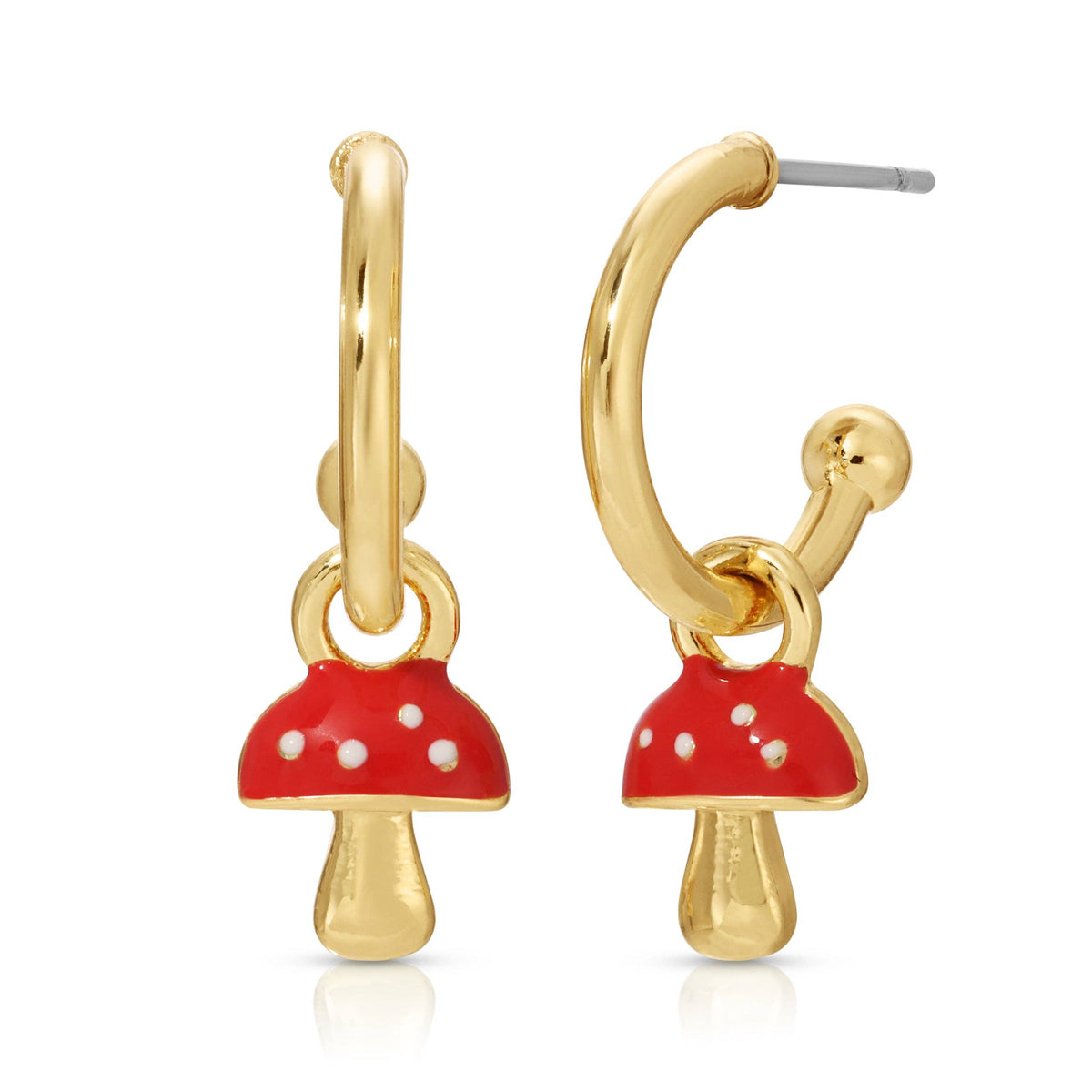 Hoops with Drop - Mushroom - BRING MAGIC