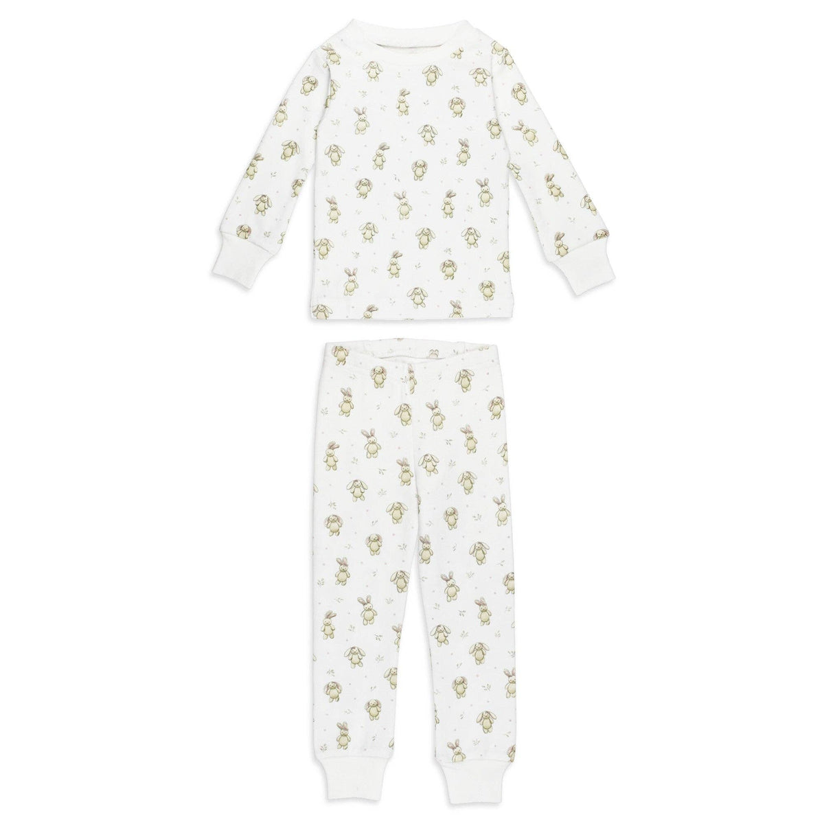 Kids' Organic L/Sleeve PJ Set in Bunny Biscuit