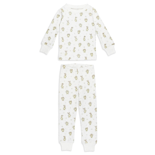Kids' Organic L/Sleeve PJ Set in Bunny Biscuit