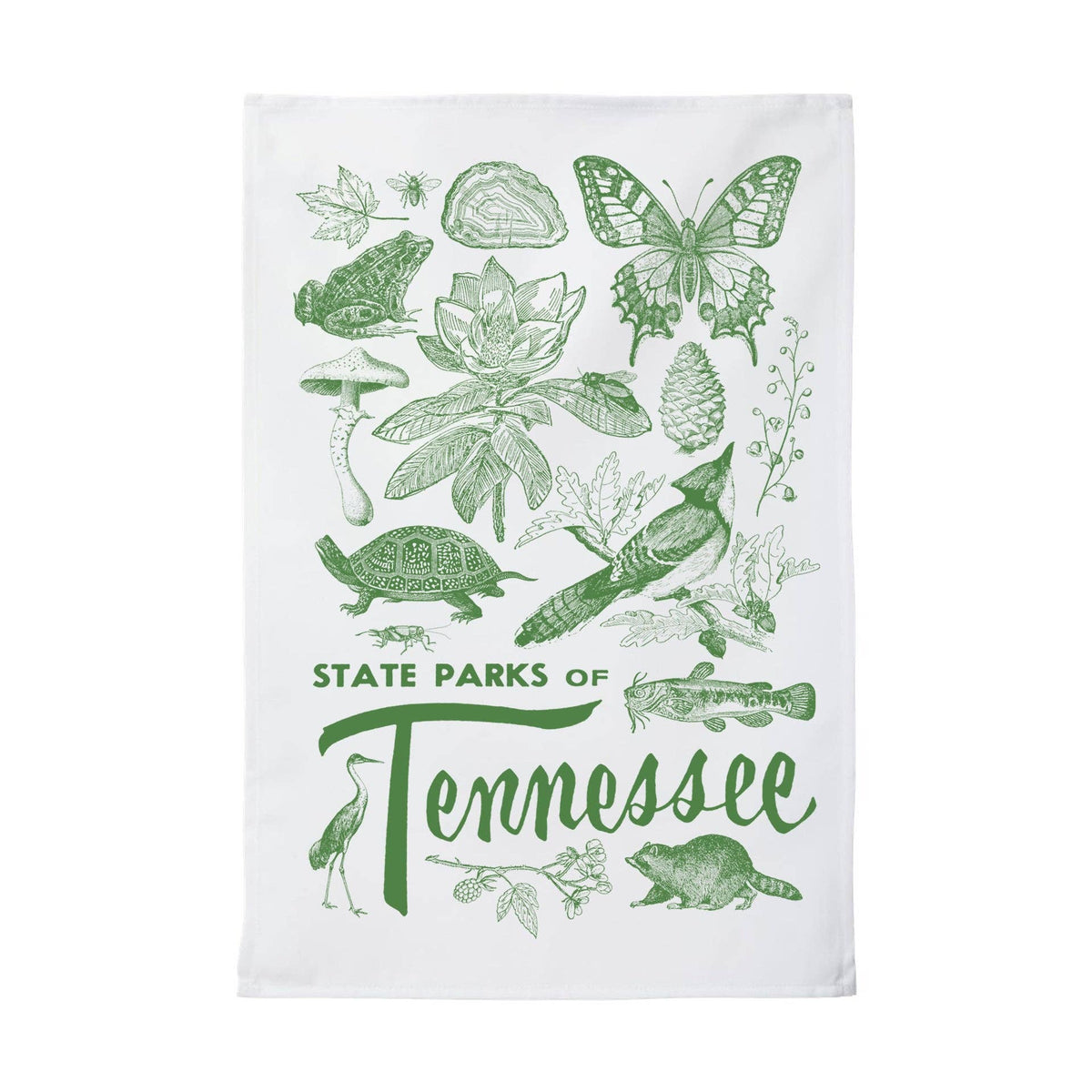 Tennessee State Parks - Nature Print Tea Towel