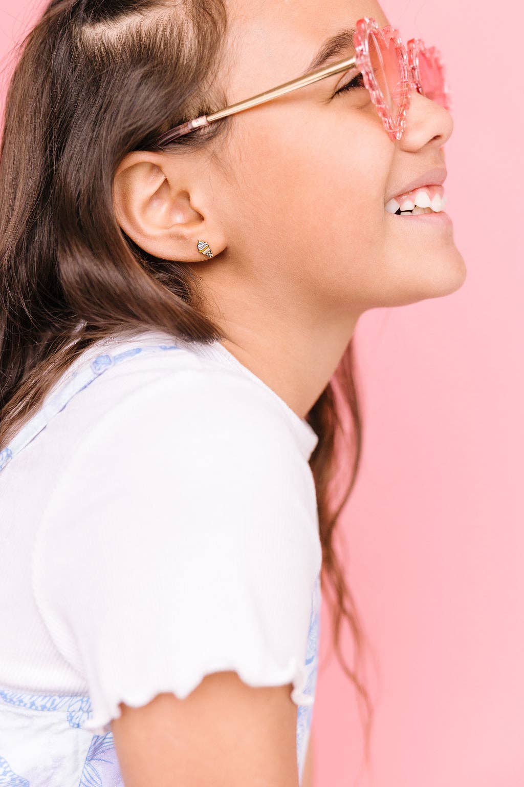Rainbow Swirl Ice Cream Stud Earrings