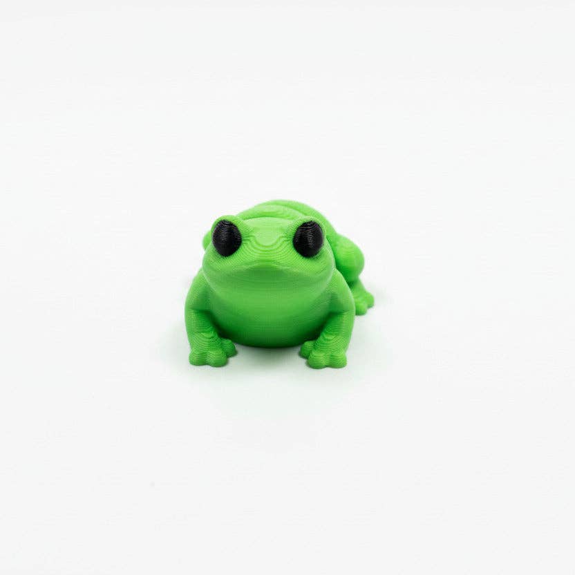 Frog (Lime Green) • Mini 3D Printed Articulated Animal • Flexi Animals • Pocket Pets • Pocket Pals • Desk Pets [#35]*