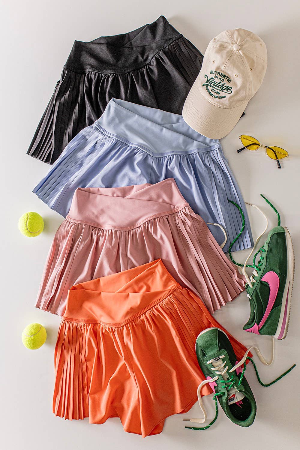 Side Pleated Detail Activewear Shorts