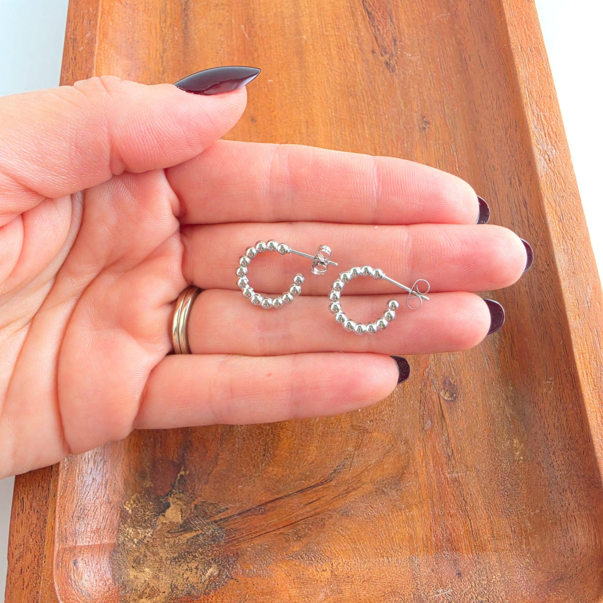 Luxe Bridget Hoops - Silver // Earrings, Jewelry, Waterproof