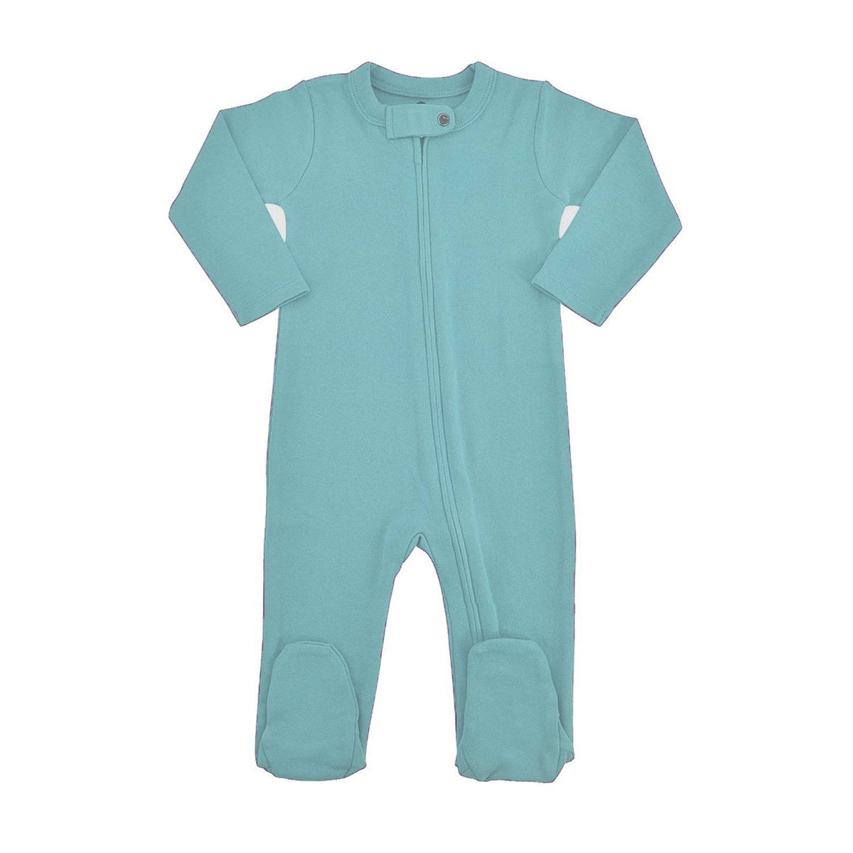 Baby footie | vintage aqua
