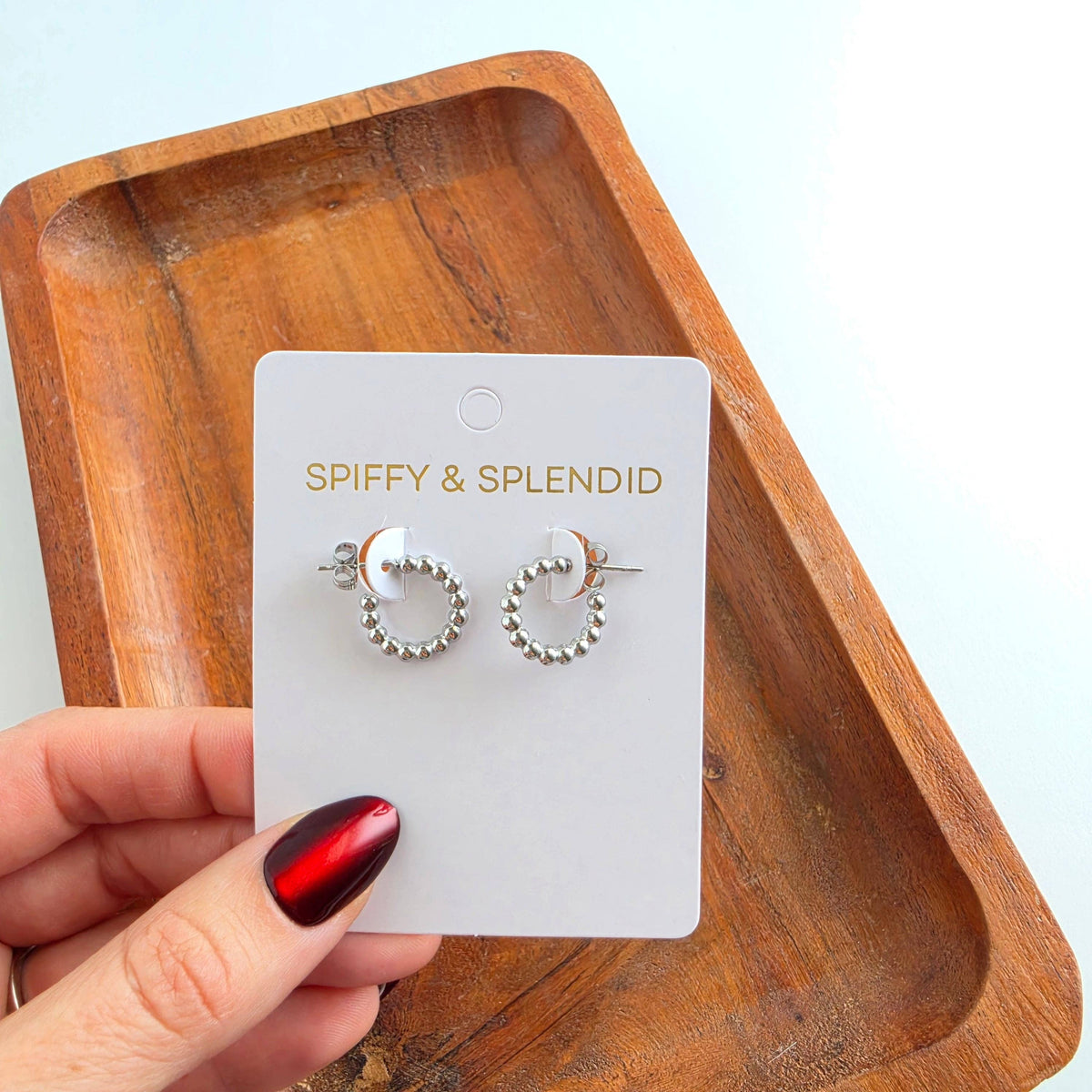 Luxe Bridget Hoops - Silver // Earrings, Jewelry, Waterproof