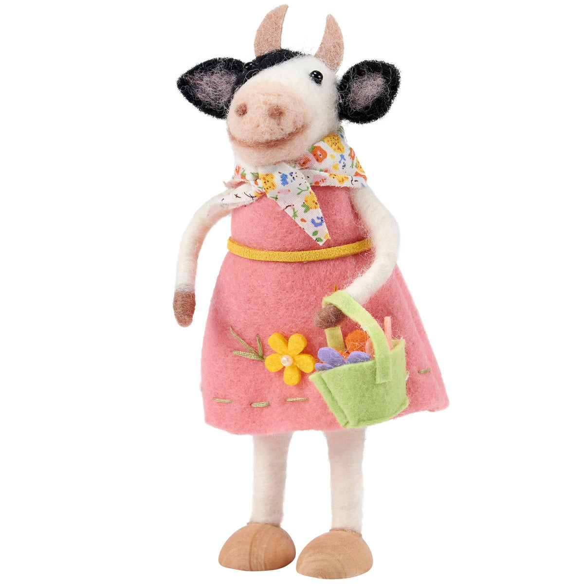Flower Basket Cow Critter