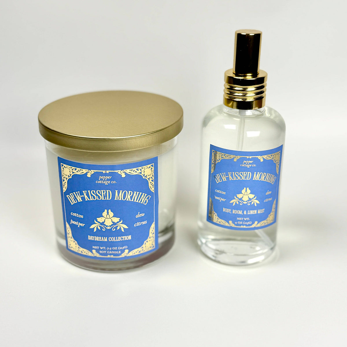 Dew-Kissed Morning 7.5 oz Soy Spring Candle | Cotton, Juniper, Dew, Citrus | Daydream Collection Spring Morning Dew Candle