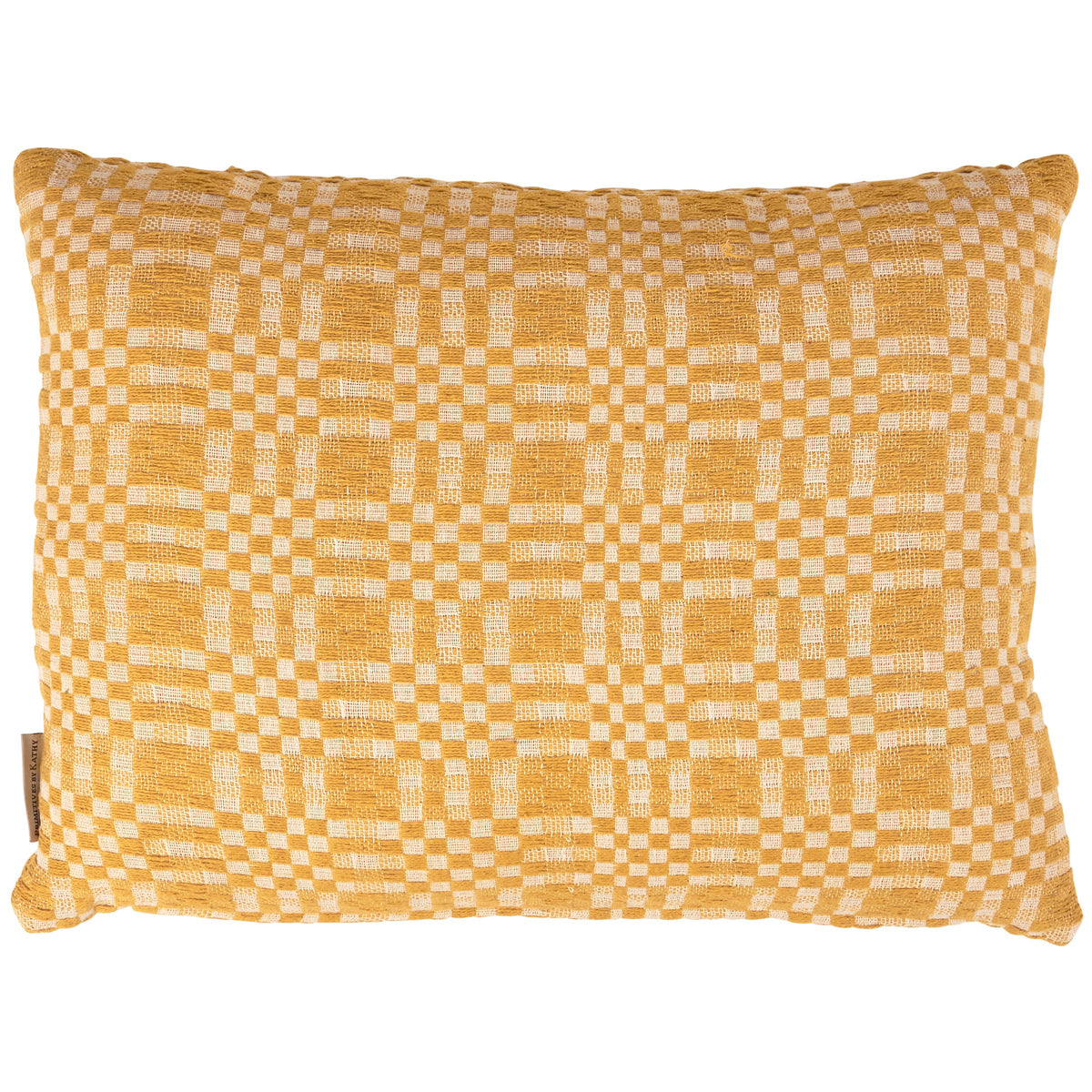 Gold Check Pillow