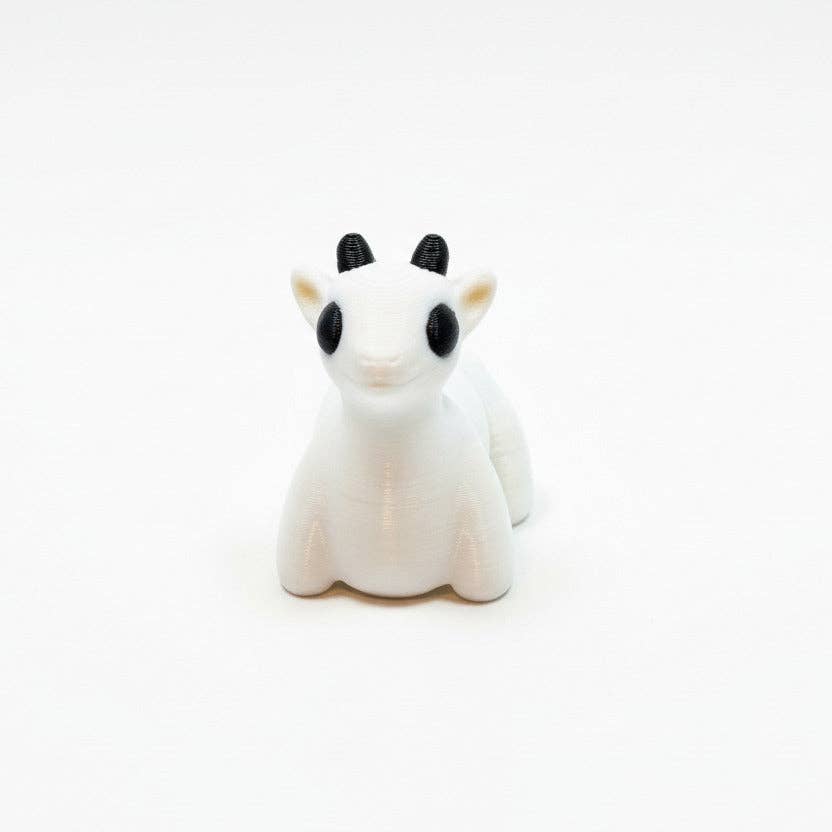 Goat (White) • Mini 3D Printed Articulated Animal • Flexi Animals • Pocket Pets • Pocket Pals • Desk Pets [#97]*