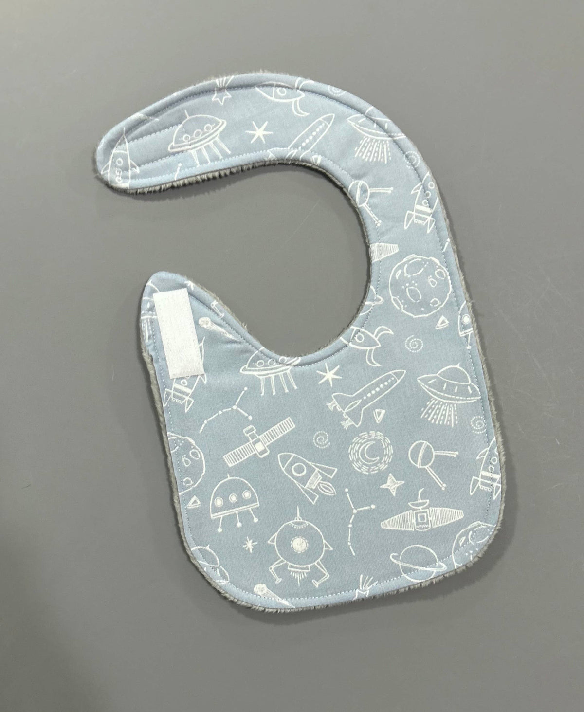 Outer Space on Blue bib