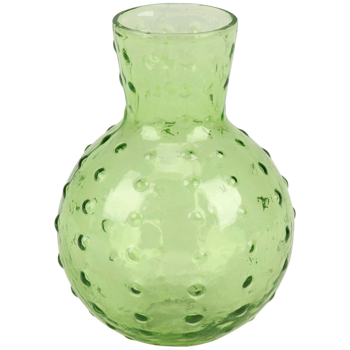 Green Hobnail Vase