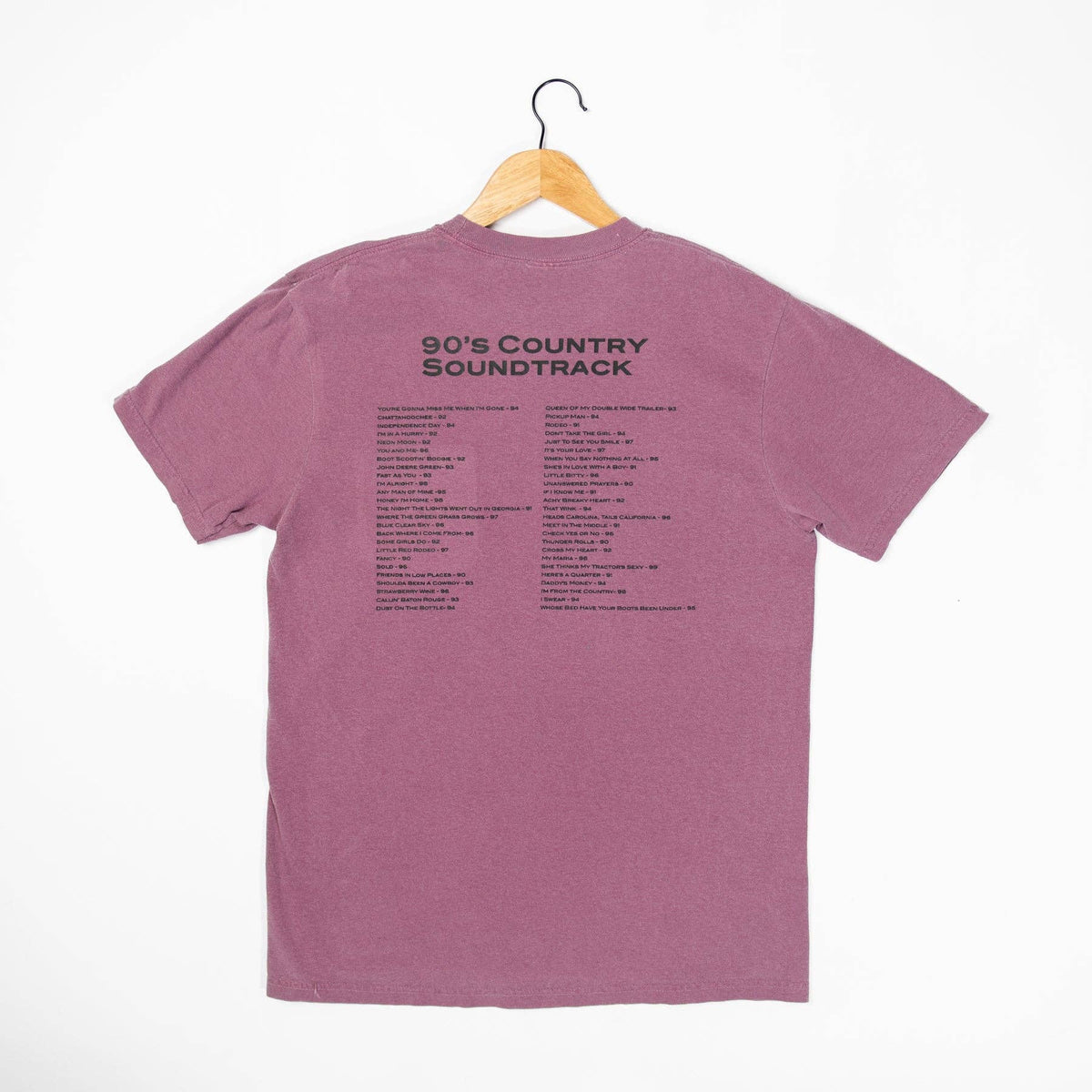 Western 90's Country Soundtrack Dark Mauve Pocket Tee