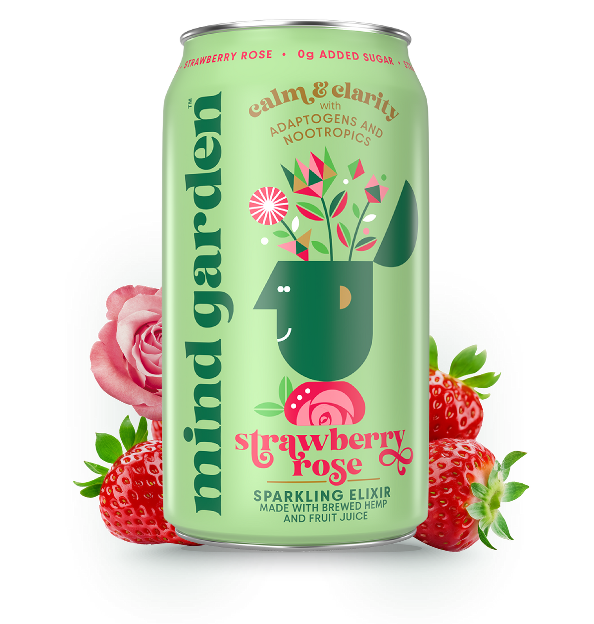 Mind Garden Adaptogen Strawberry Rose Drink