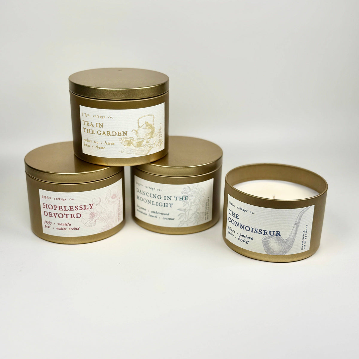 Dancing in the Moonlight 5.5 oz Soy Candle Tin | Bergamot, Amberwood, Mountain Laurel, Coconut | Clean and Citrusy Scented Candle