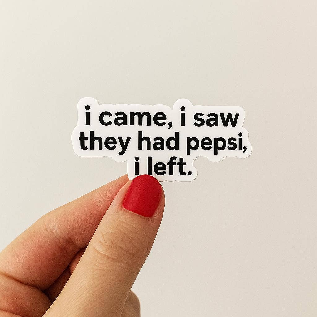 Funny "Team Diet Coke" Matte Vinyl Sticker