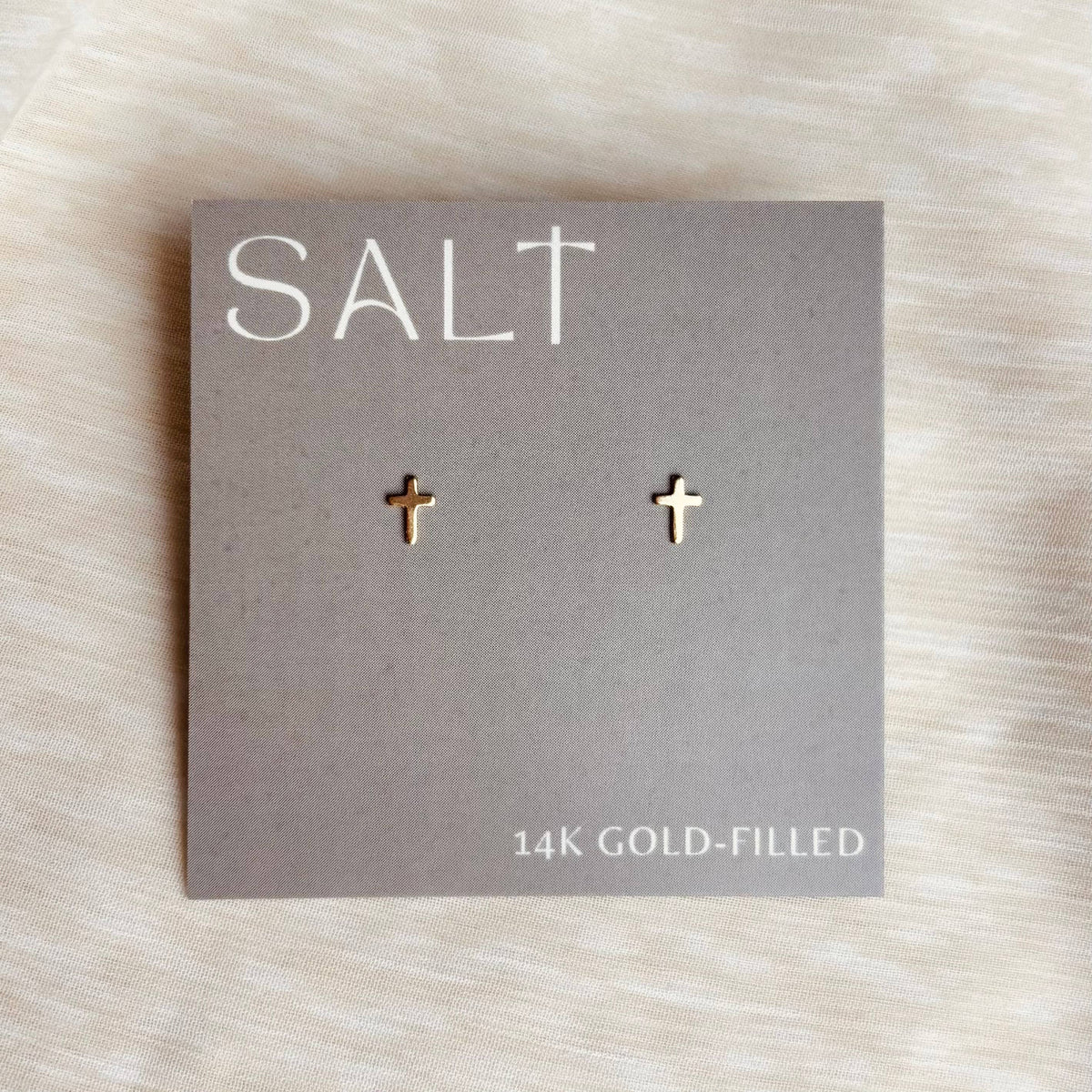 GOLD FILLED CROSS STUDS | 14k gold filled | 14/20 GF