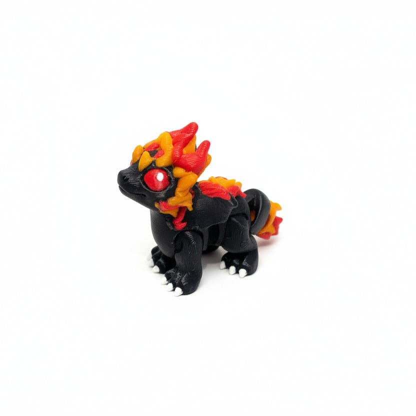 Element Dragon (Fire) • Mini 3D Printed Articulated Animal • Flexi Animals • Pocket Pets • Pocket Pals • Desk Pets