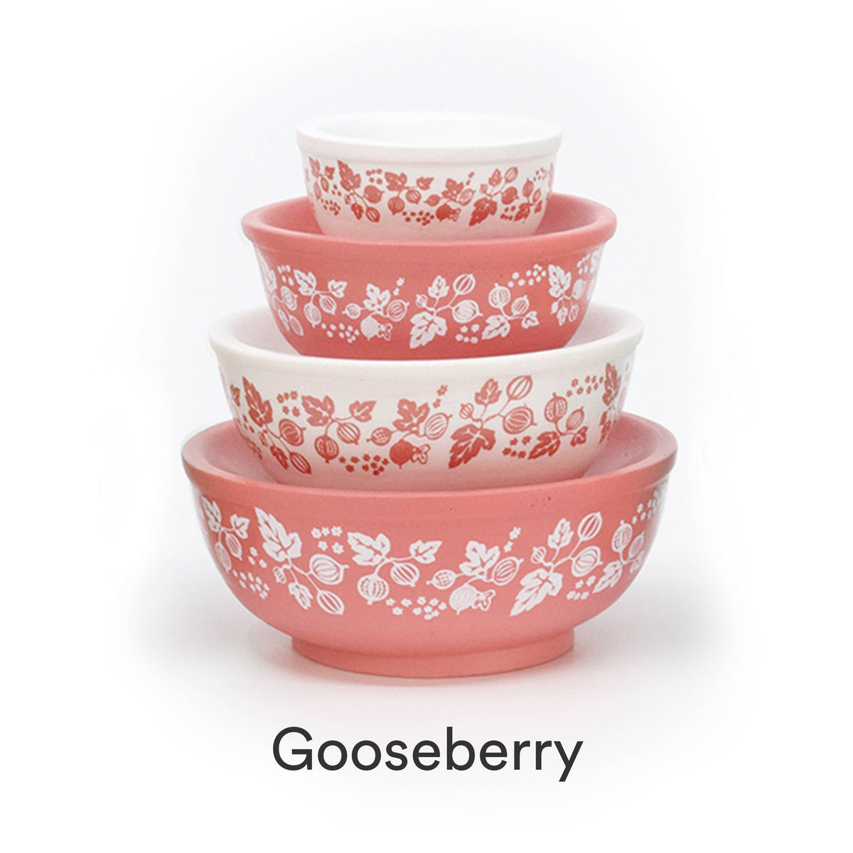 Mini Pyrex-Inspired Mixing Bowls Stackable Display Set