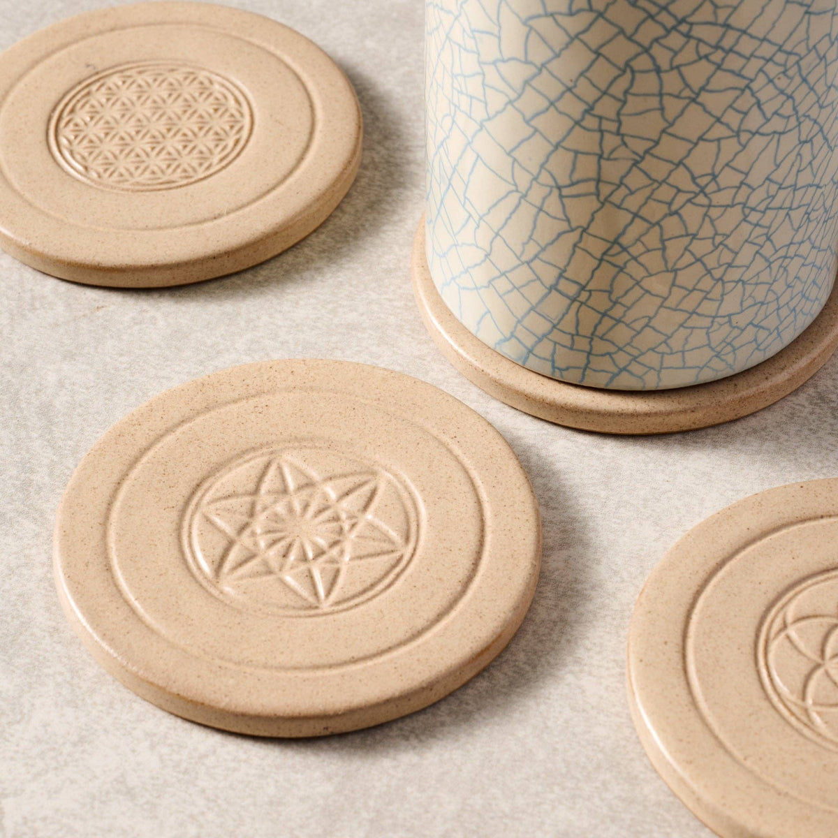 Sacred Geometry Ceramic Coasters