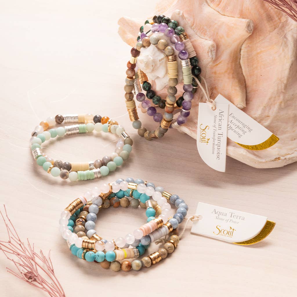 Intermix Stone Stacking Bracelet - Amazonite