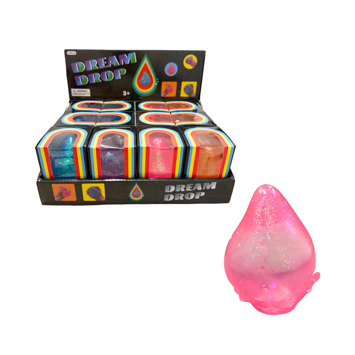 Glitter Squishy Drop Toy