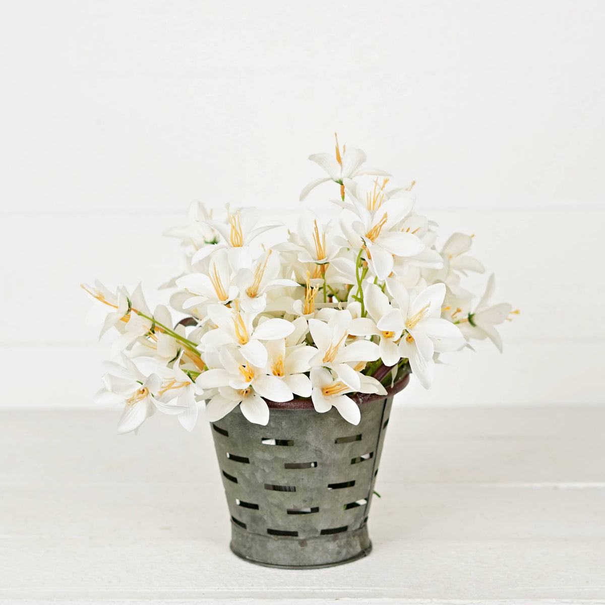 M10626- Olive Bucket w. Handles-6.5Dx7.5H