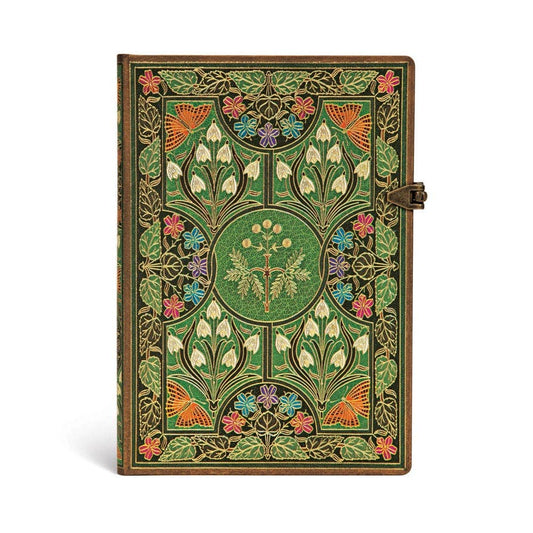 Paperblanks ~ Poetry in Bloom ~ Hardcover ~ Midi ~ Lined ~ Clasp Closure ~ 144 Pg ~ 120 GSM
