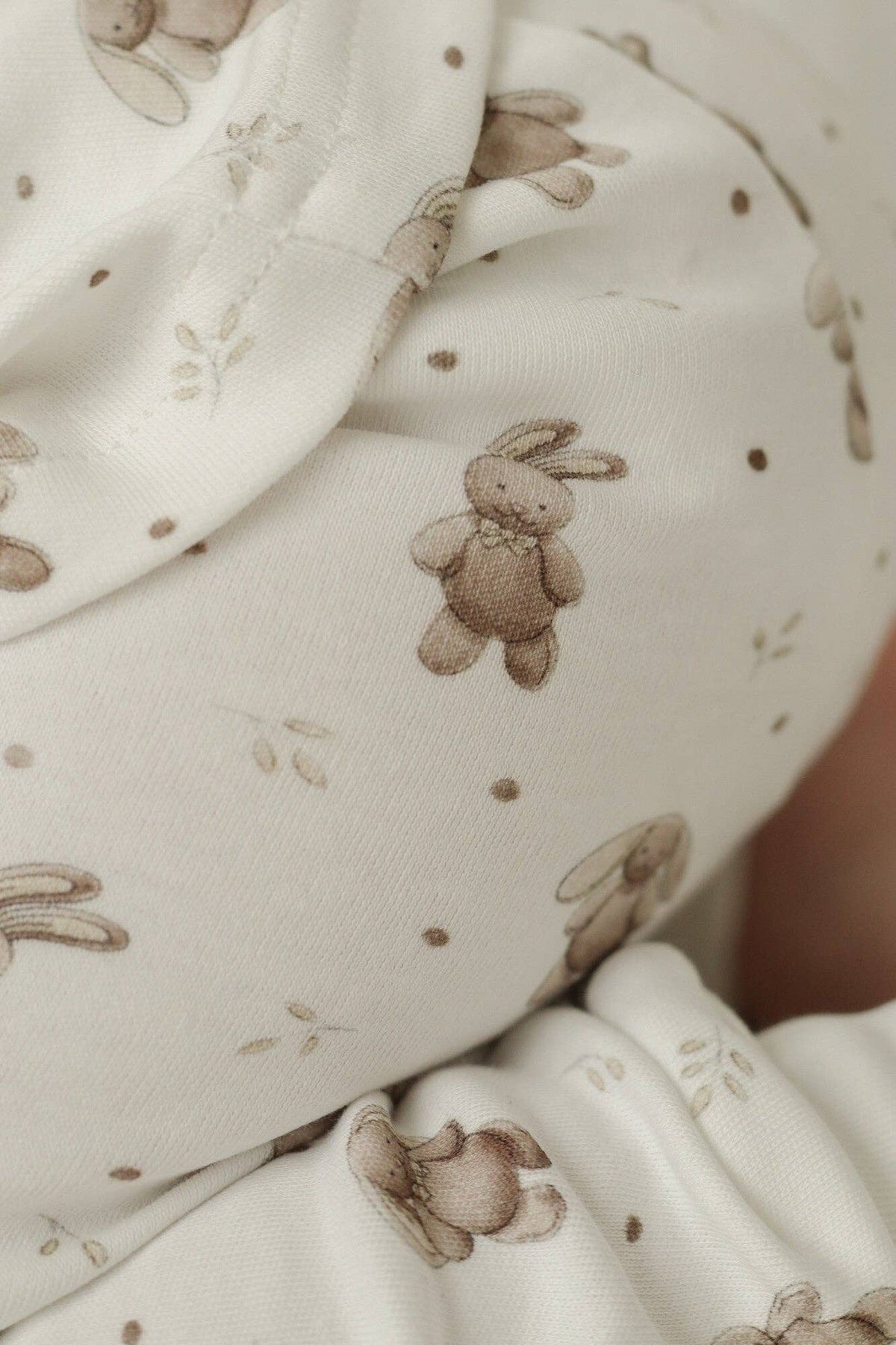Kids' Organic L/Sleeve PJ Set in Bunny Shadow