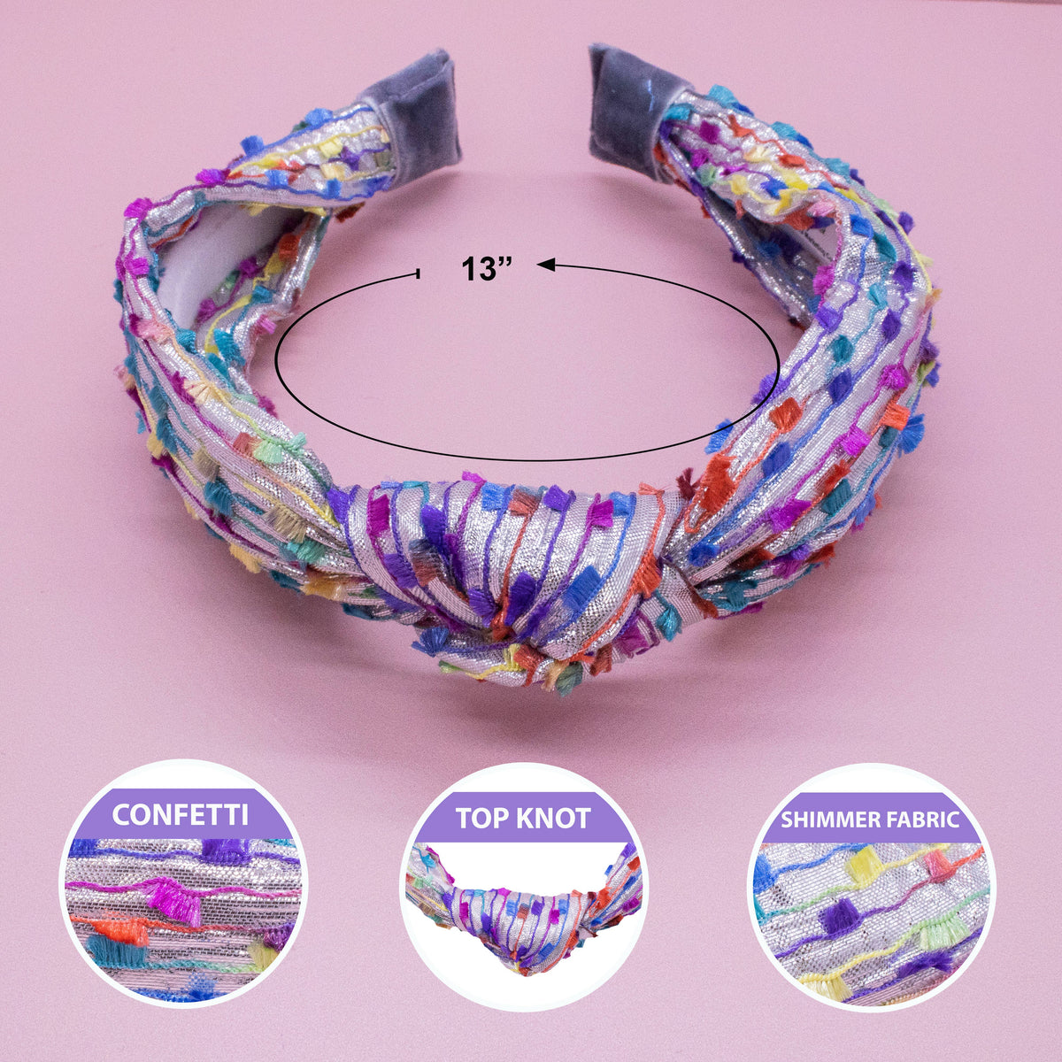 Kids Knot Headband - Confetti Hair Accessories for Girls