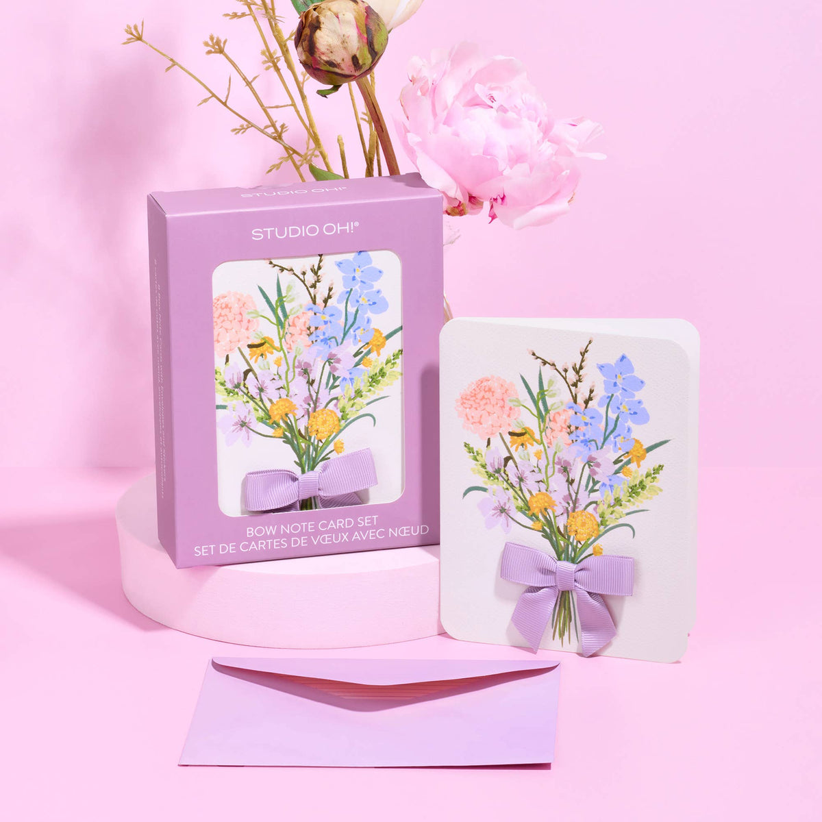 Blissful Bouquet Bow Note Card Set