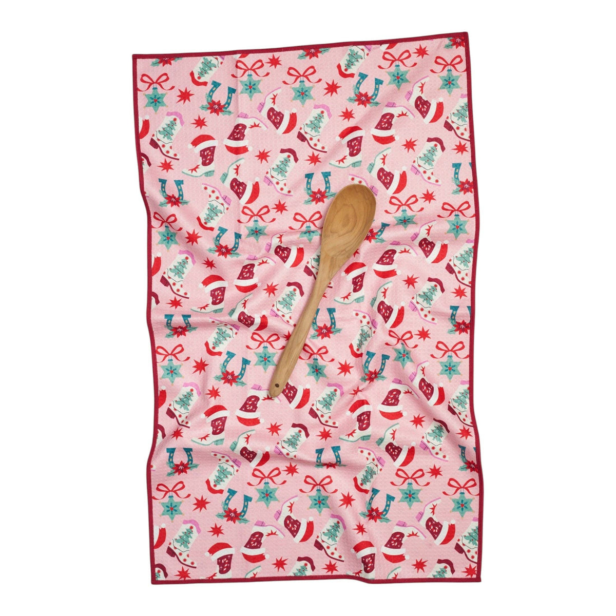 Anywhere Towel Reversible -  Cowgirl Christmas