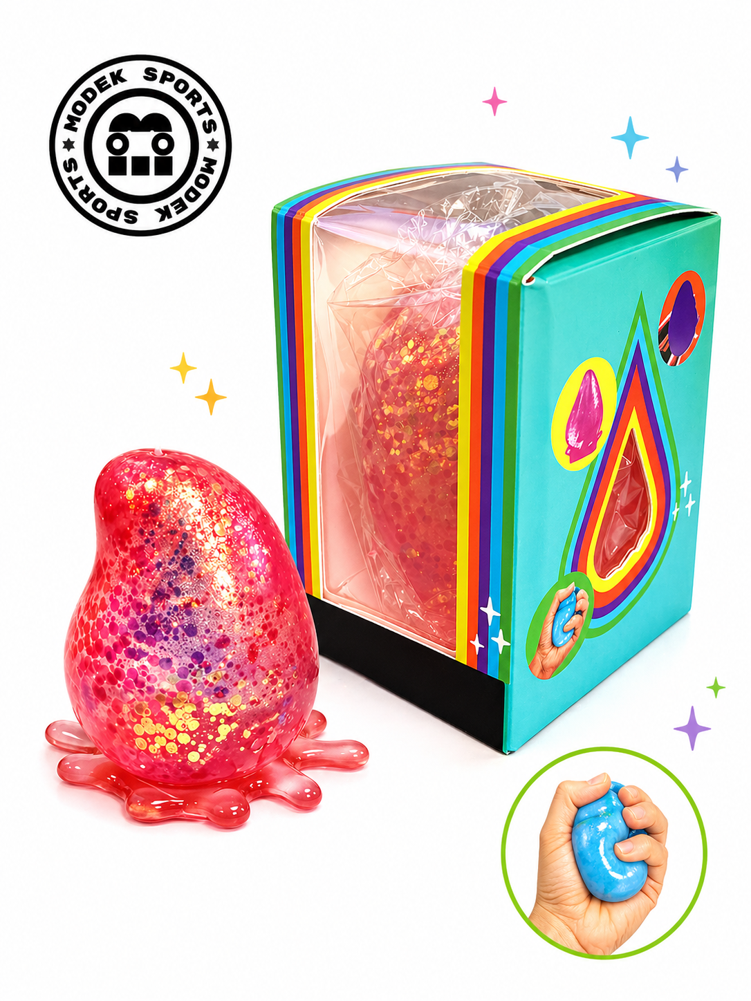 Glitter Squishy Drop Toy
