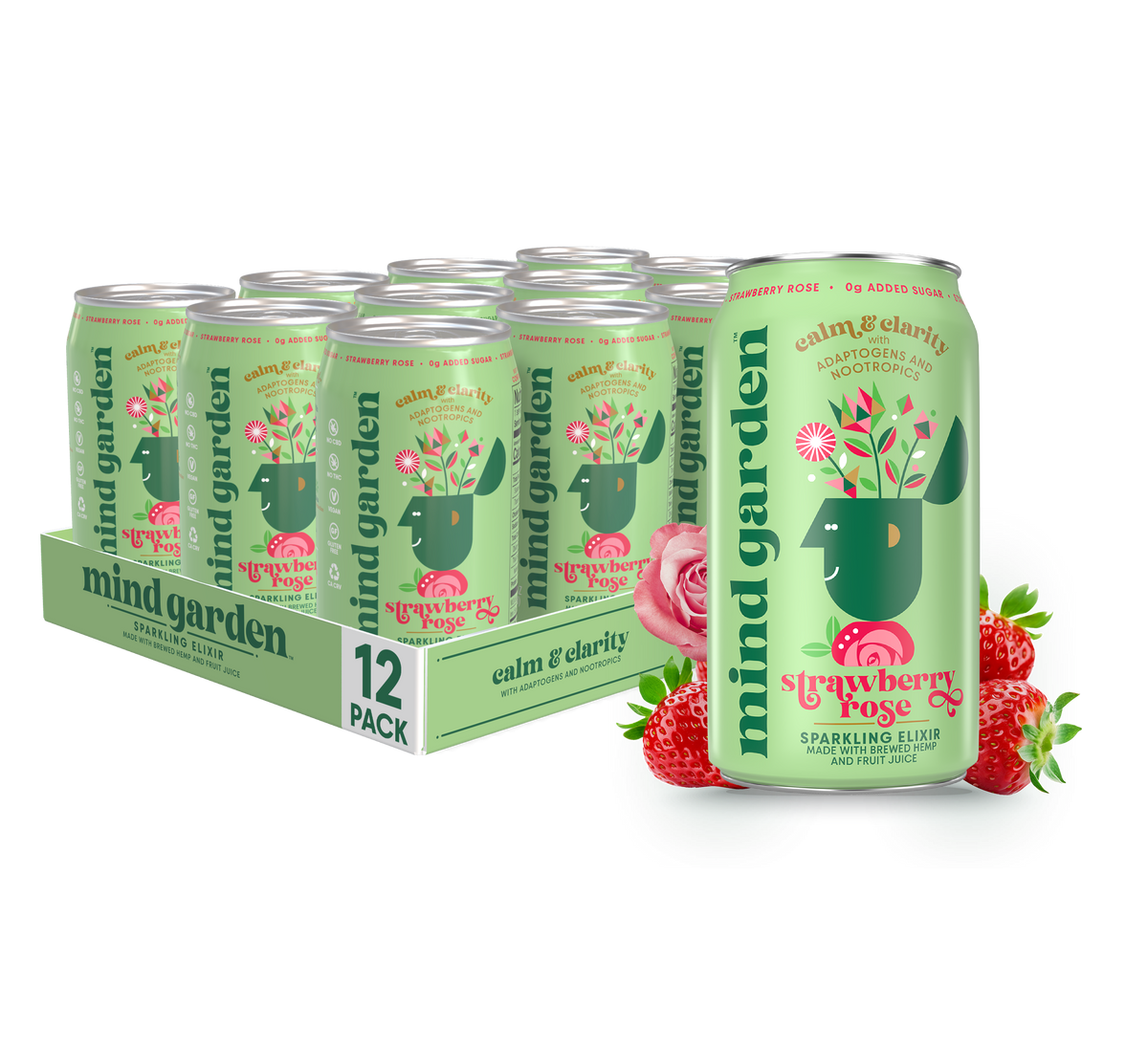 Mind Garden Adaptogen Strawberry Rose Drink