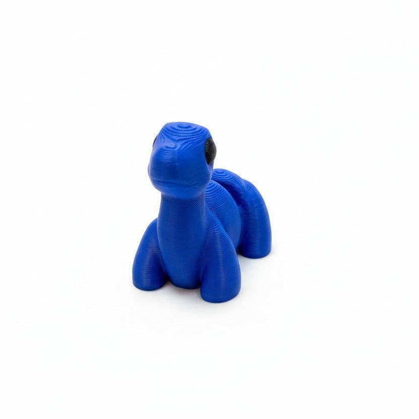Brontosaurus Dinosaur (Blue) • Mini 3D Printed Articulated Animal • Flexi Animals • Pocket Pets • Pocket Pals • Desk Pets [#45]