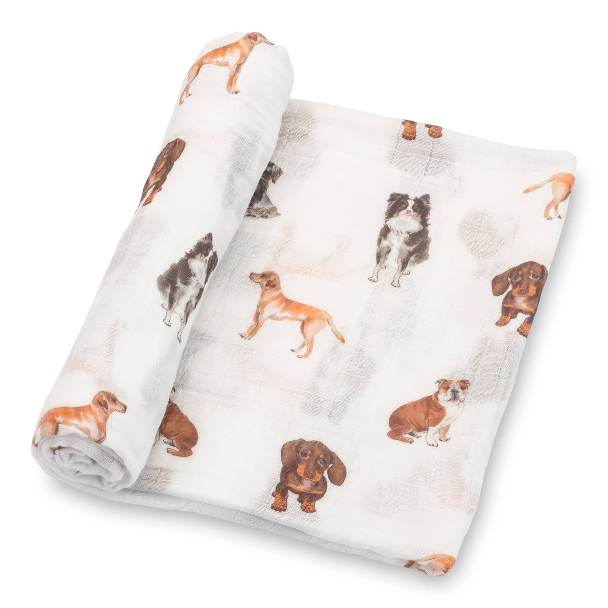 Adorable Dog Print Baby Swaddle Blanket