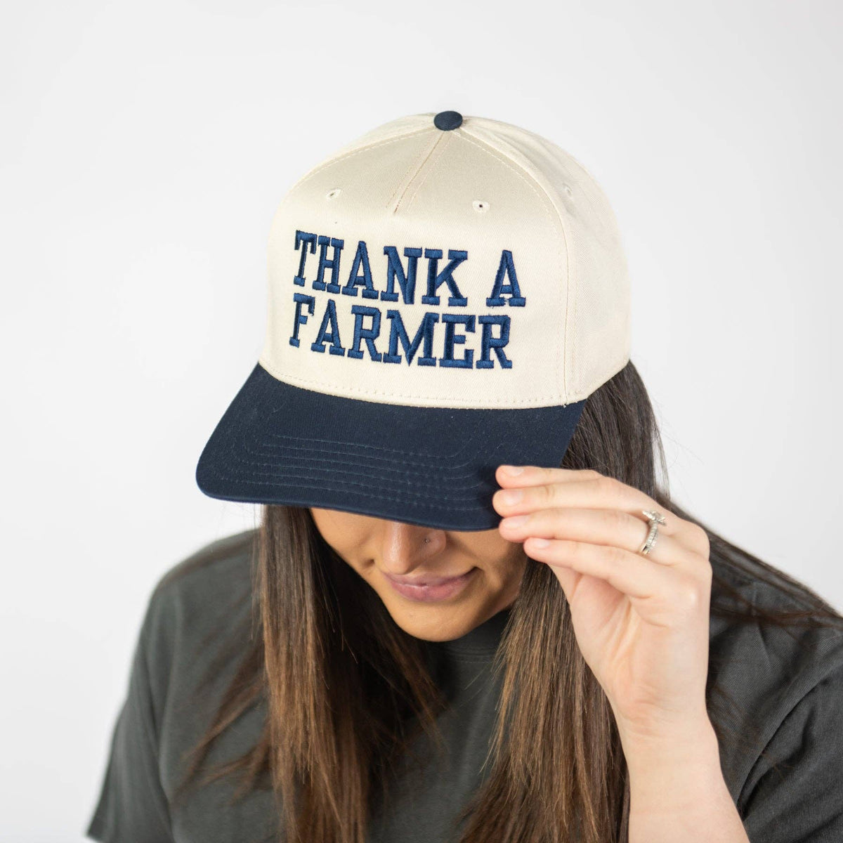 Western 'Thank A Farmer' Embroidered Trucker Hat