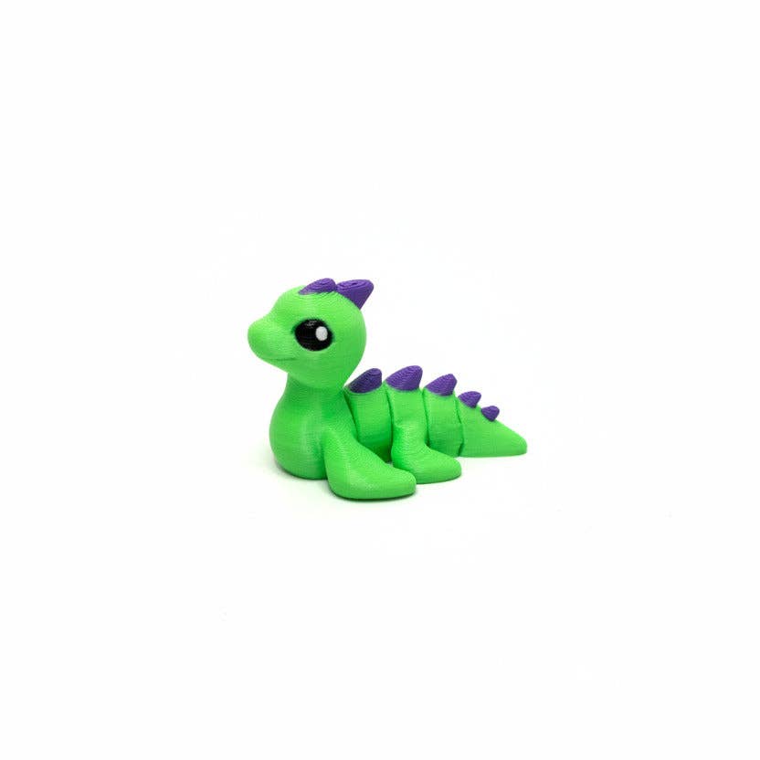 Lochness Monster with Spikes • Mini 3D Printed Articulated Animal • Flexi Animals • Pocket Pets • Pocket Pals • Desk Pets*