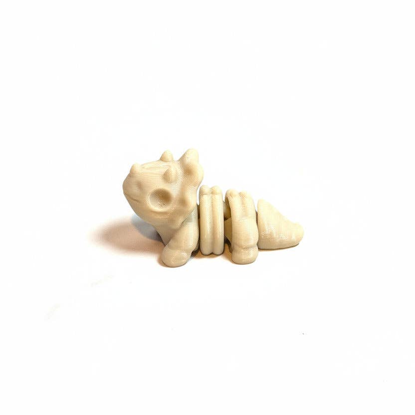 Triceratops Dinosaur Skeleton • Dino • Mini 3D Printed Articulated Animal • Flexi Animals • Pocket Pets • Pocket Pals • Desk Pets [2025]