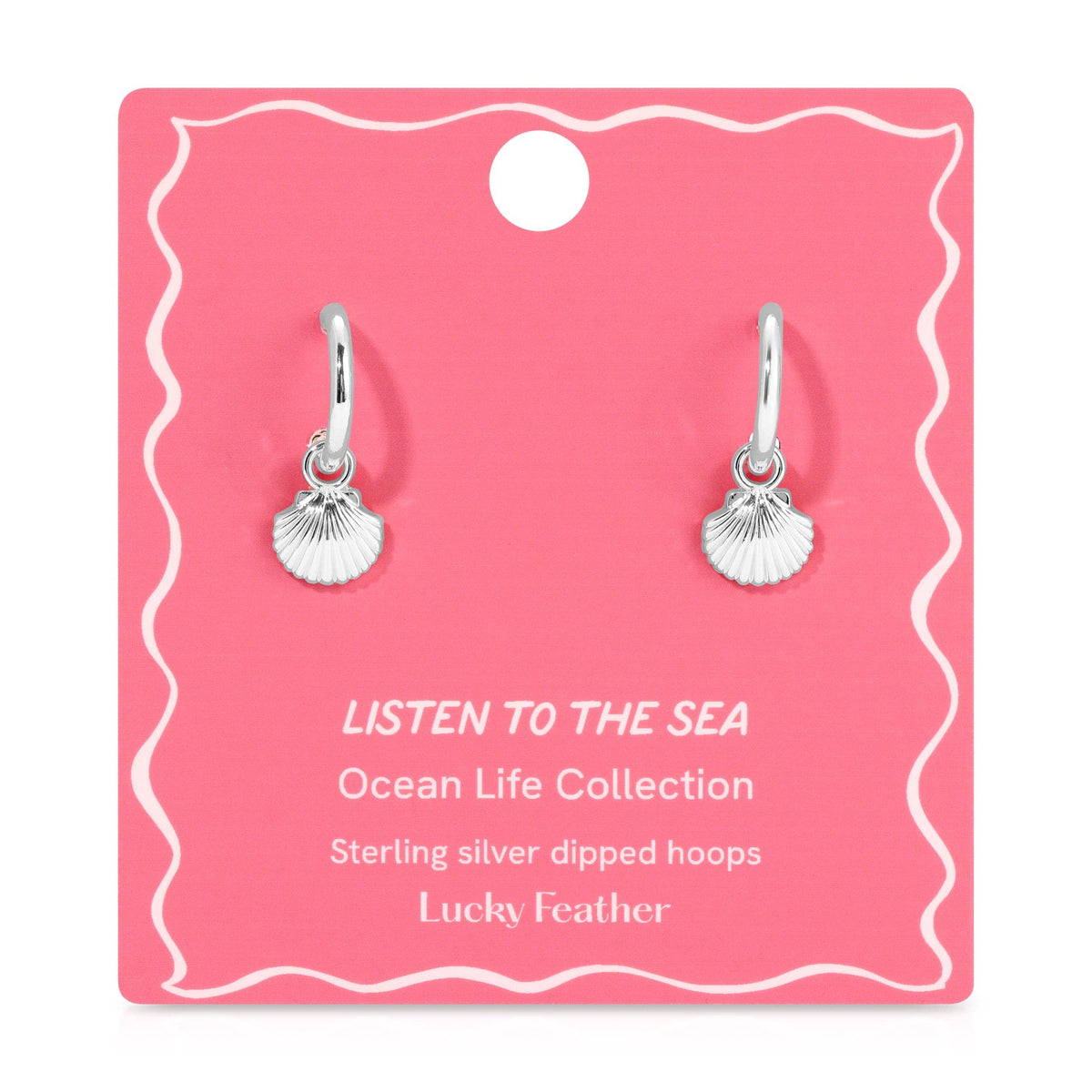 Ocean Life Earrings - Silver - Shell