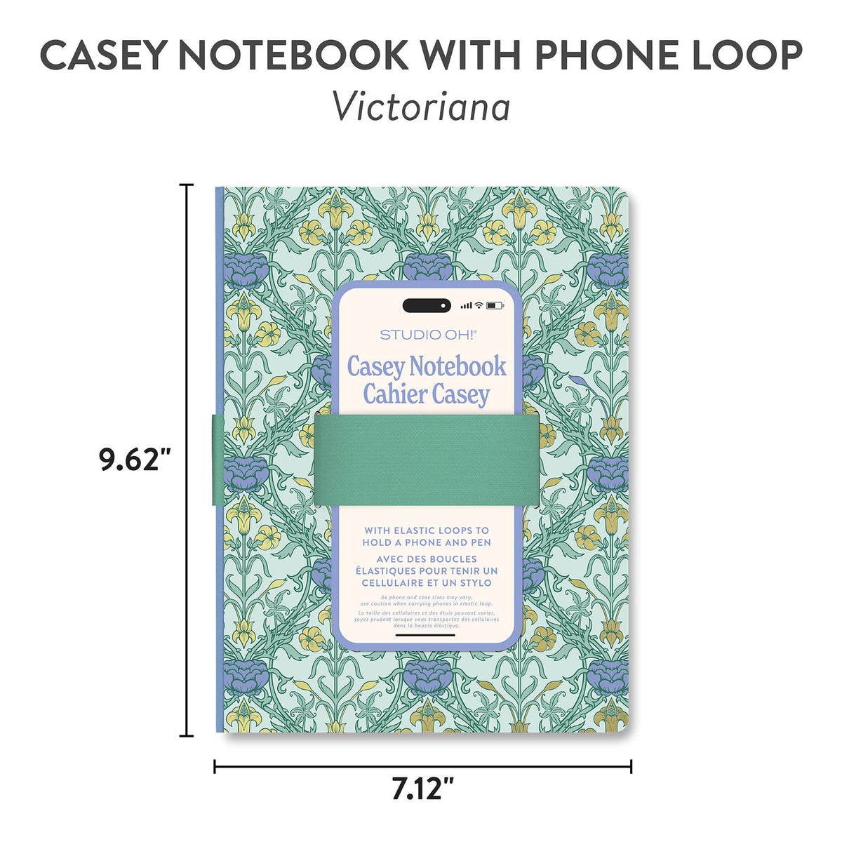 Victoriana Casey Notebook with Phone Loop
