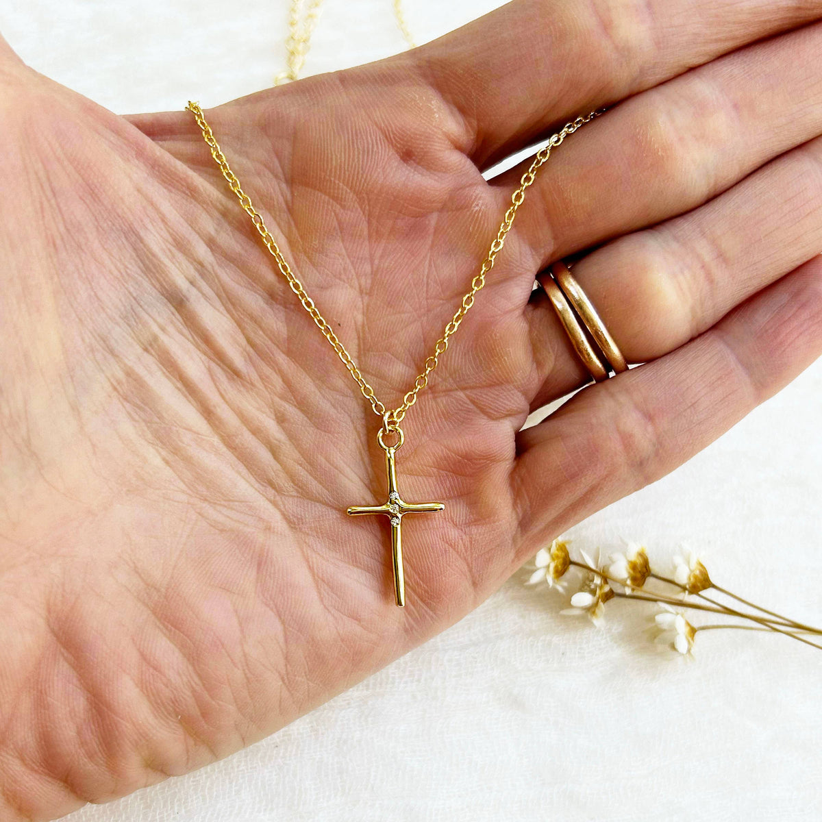 Gold Cross Necklace