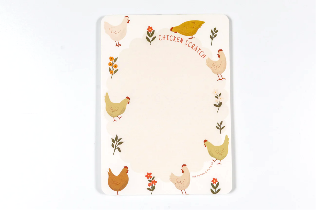 Chicken Scratch Rounded Corners Notepad