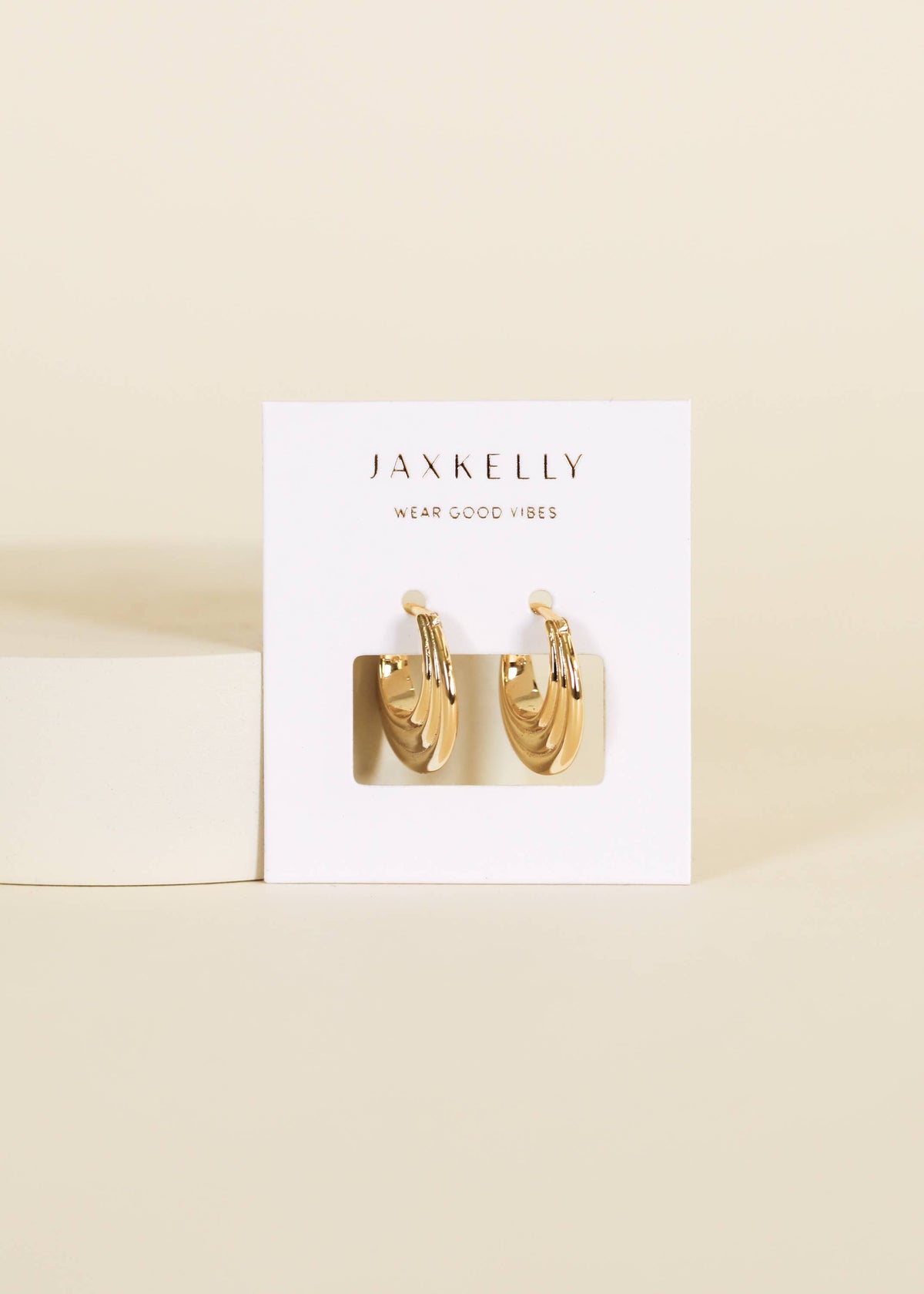 Gold Hoop - Triple Arch - Earrings