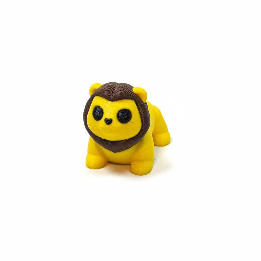 Lion • Mini 3D Printed Articulated Animal • Flexi Animals • Pocket Pets • Pocket Pals • Desk Pets [#50]