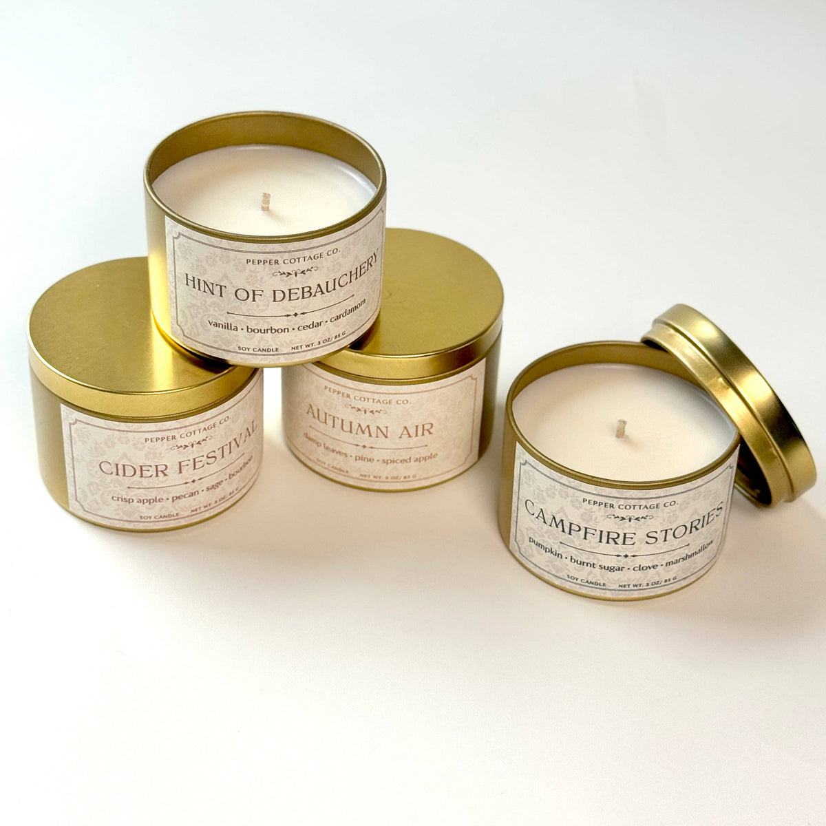 Campfire Stories - Pumpkin, Burnt Sugar, Marshmallow, Clove 3 oz Soy Fall Candle