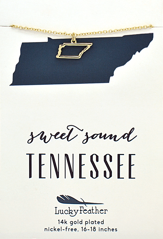 State Necklace - Gold - TENNESSEE