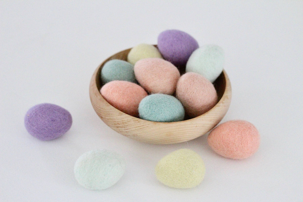 Felt eggs- Pastel Collection
