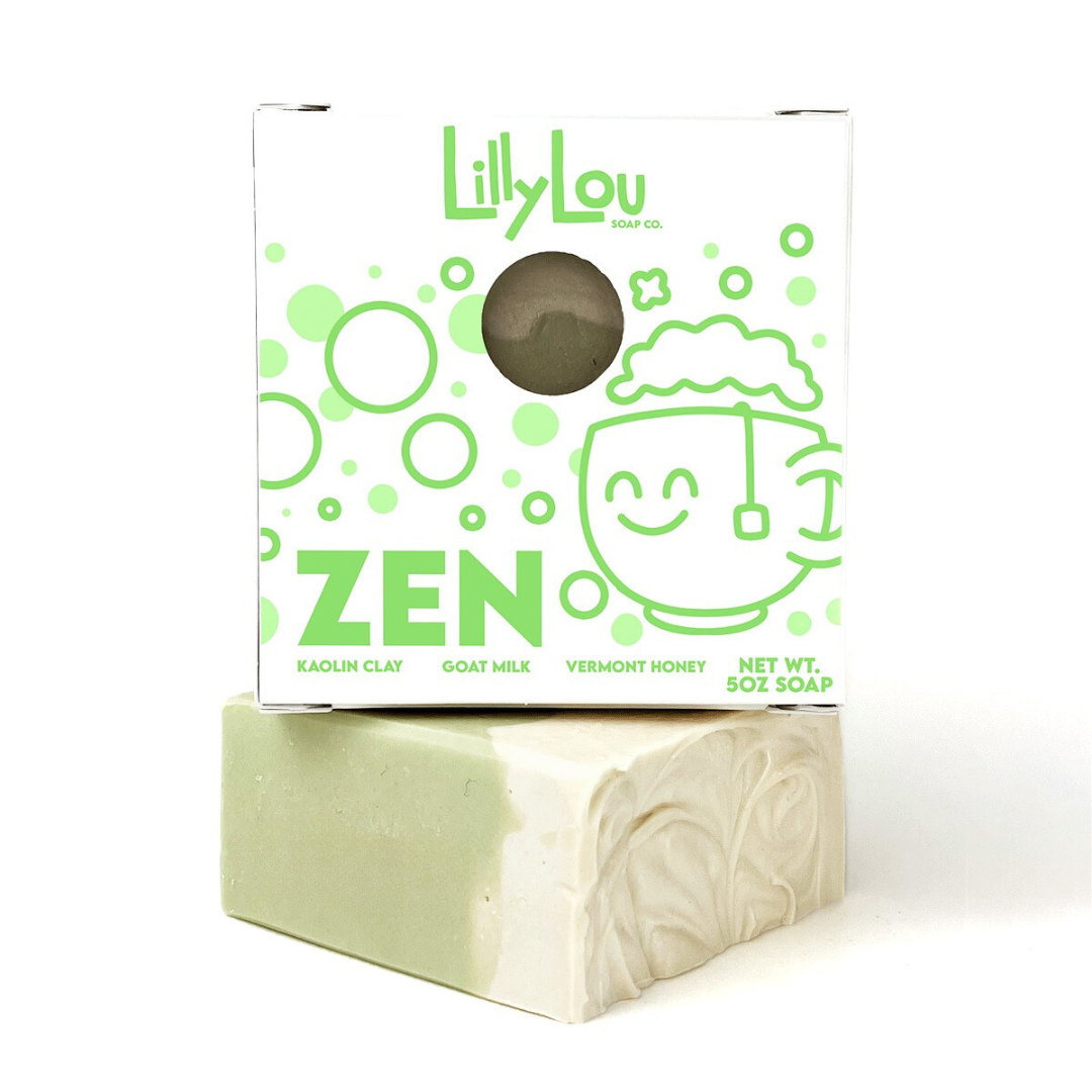 Zen Aloe Soap Bar | Green Tea & Lemongrass Scent | Goat milk