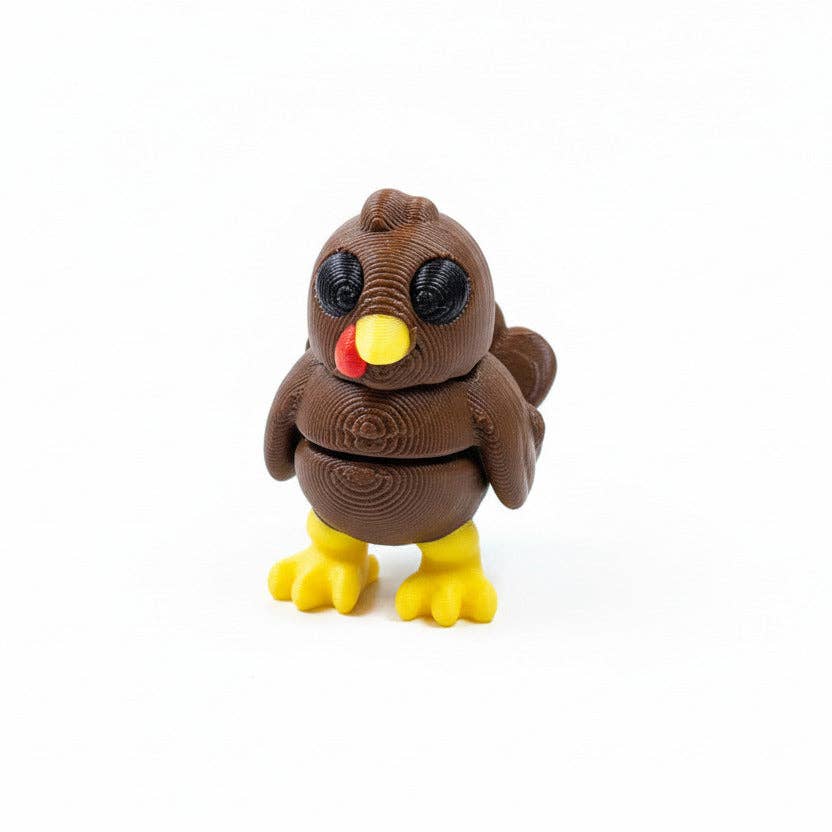 Turkey • Mini 3D Printed Articulated Animal • Flexi Animals • Thanksgiving • Pocket Pets • Pocket Pals • Desk Pets [#66]